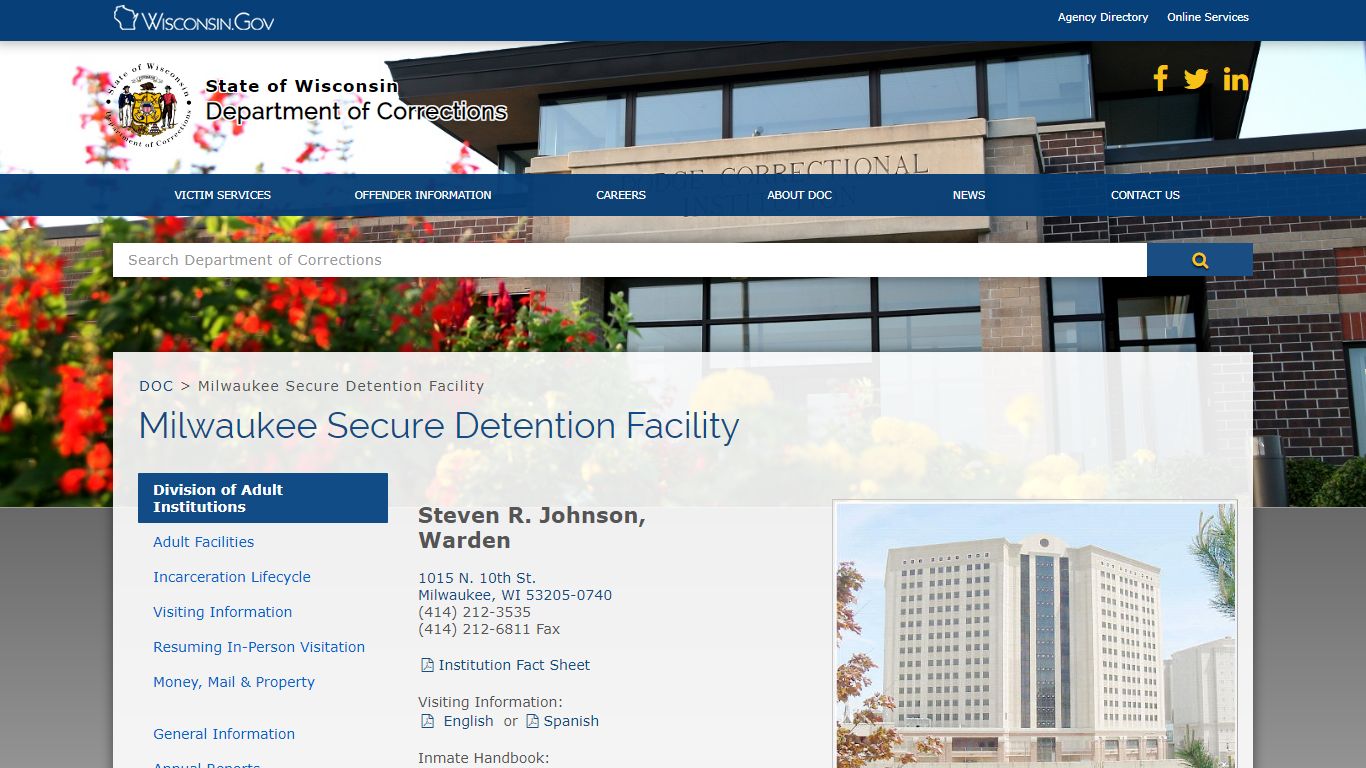 DOC Milwaukee Secure Detention Facility