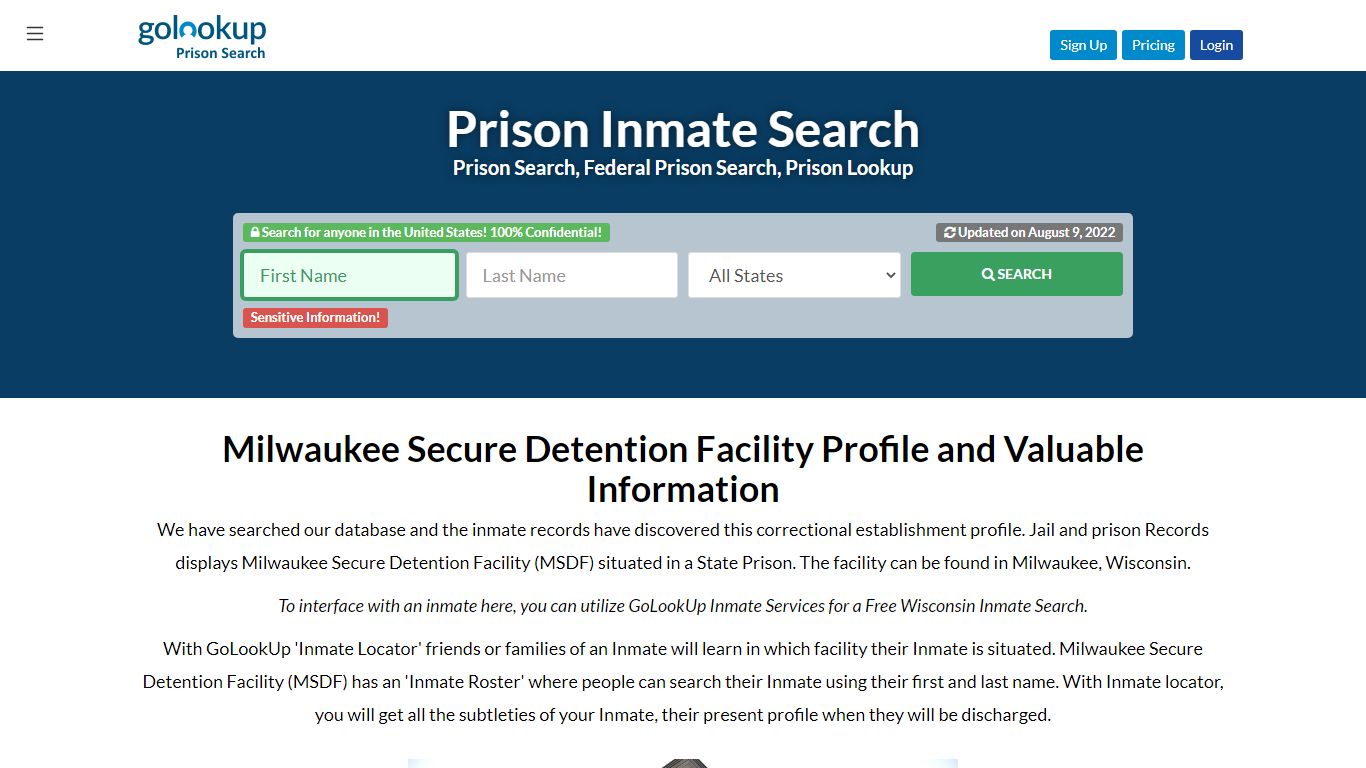 Milwaukee Secure Detention Facility Wisconsin
